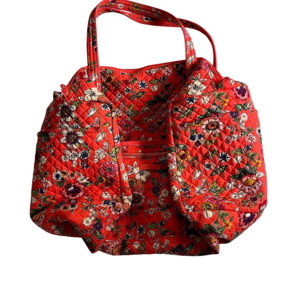Vera Bradley Iconic Large Duffle Floral Coral Pattern - Picture 4 of 10